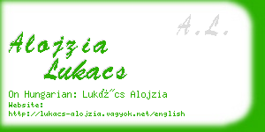 alojzia lukacs business card